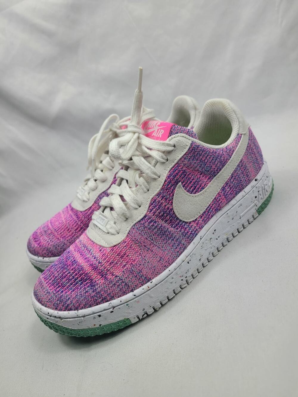 Nike Women's AF1 Air Force 1 Crater Flyknit Fuchsia Pink Blast Sneakers US 8.5